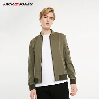 

JackJones Spring & Summer Men's Pure Color Fashion Straight Fit Baseball Collar Jacket| 219121572