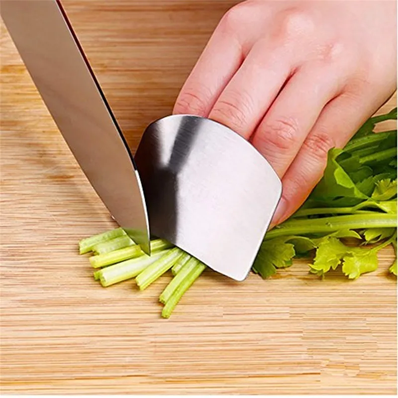 

Good quality all stainless steel double finger hand guard kitchen tools finger hands