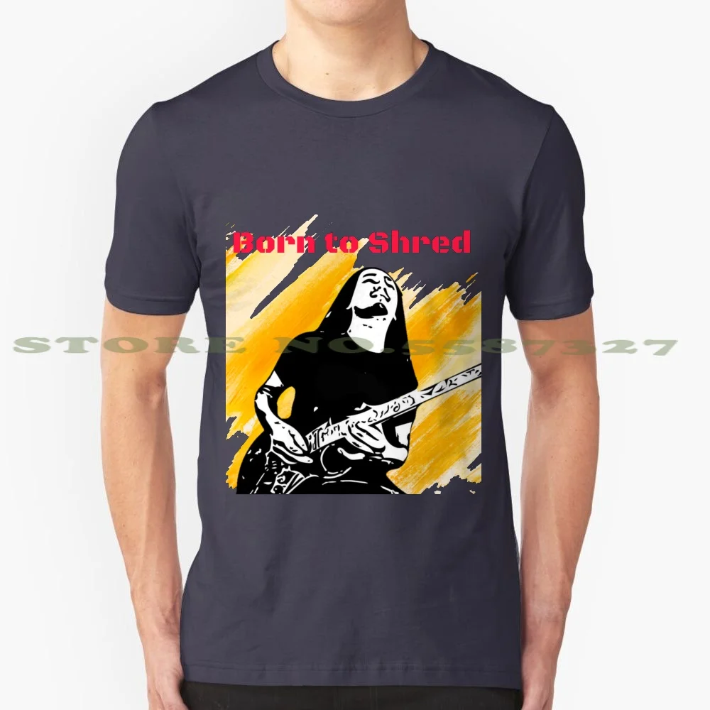 Chitarra Hero-Born To Shred Fashion Vintage Tshirt Magliette Chitarra Hero Guitar Dad Guitar God Jackson Chitarre Steve Vai Paul