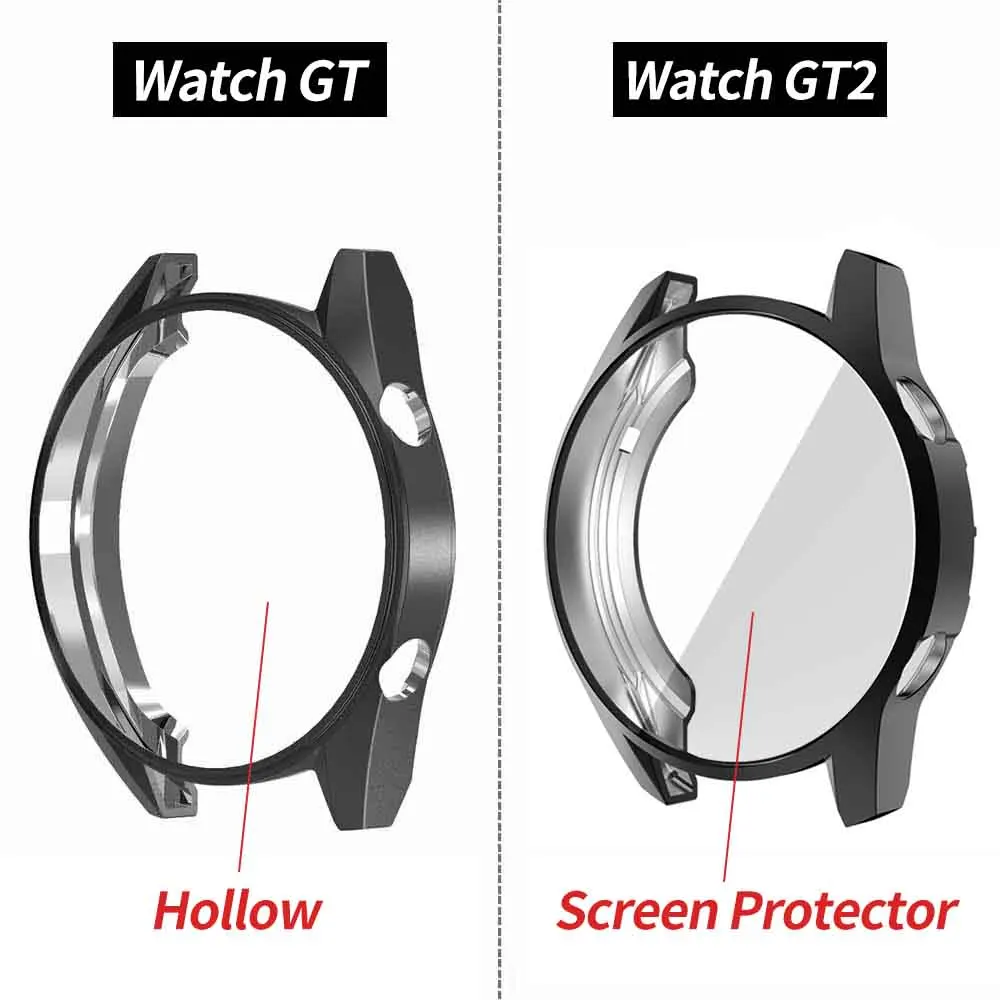 Новое поступление, мягкий защитный чехол для huawei Watch GT 42 мм, элегантный чехол, TPU бампер для часов GT 2/1 46 мм/2 Pro, аксессуары для рамки