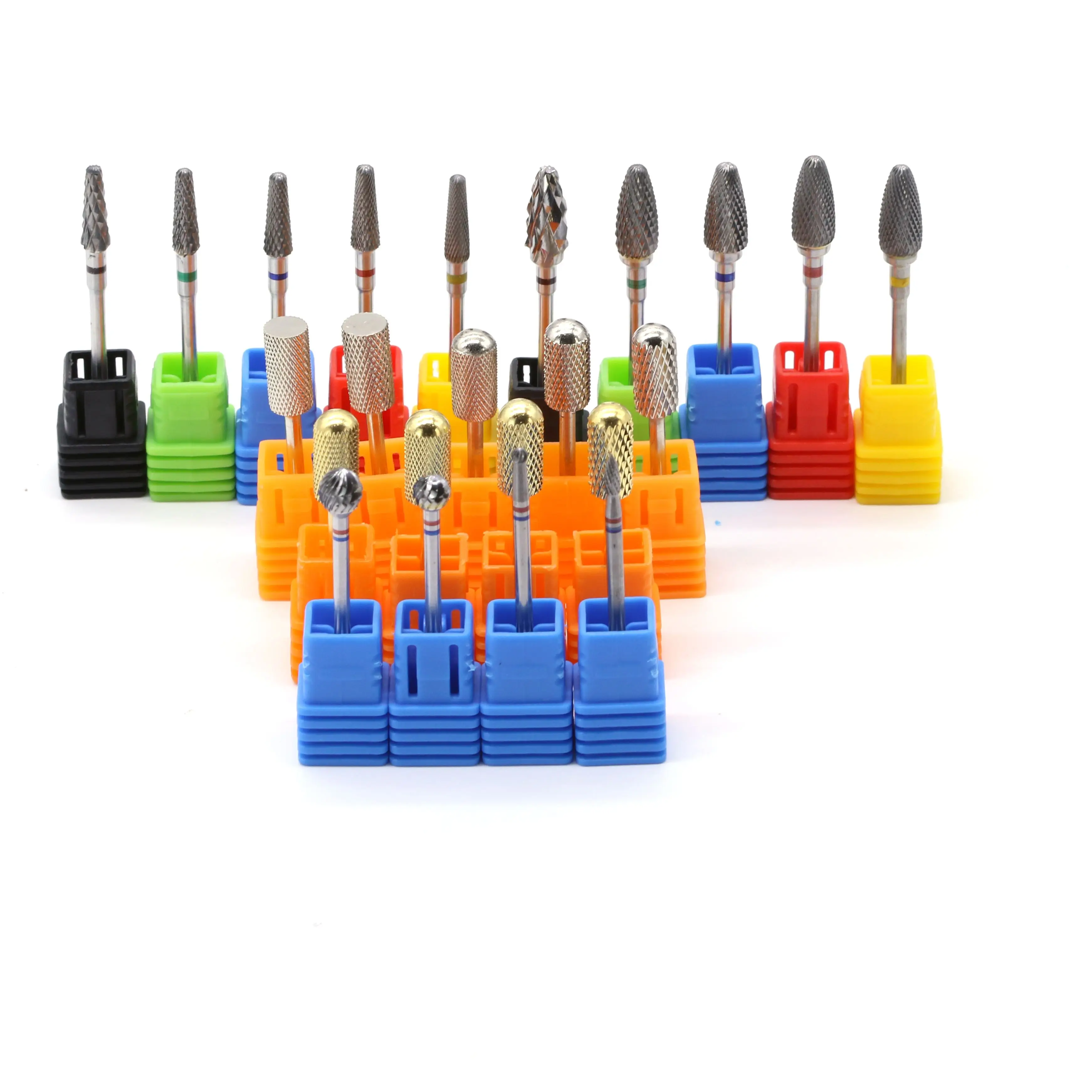 

5PCS/Bag Cone Carbide Tungsten Nail Drill Bit Manicure Drill For Milling Cutter Nail Files Buffer Nail Art Equipment Accessory