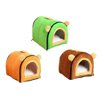 

Self-warming 2 in 1 Foldable Comfortable Pet Cat Bed Dog House Removable Y5GB