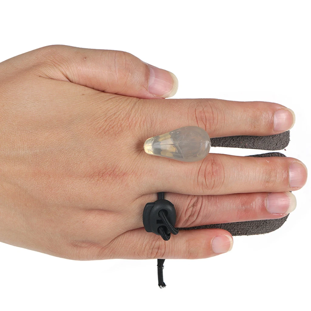 Archery Finger Tab Protection Tabs Finger Saver Protect Guard for Recurve Bow Target Hunting, Right Handed