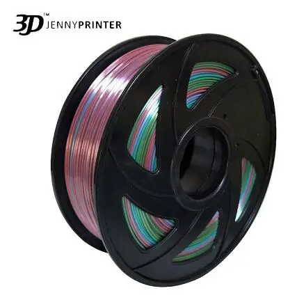 Jenny 3D Печатный Материал PLA нити 1,75 мм 1 кг радужные красочные нити один рулон - Цвет: Rainbow colour dark
