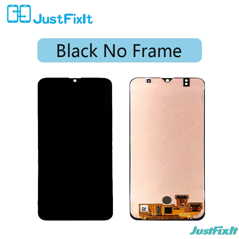 Замена 6,4 'для samsung Galaxy A30s lcd A307F A307FN A307G A307GN A307YN дисплей с рамкой кодирующий преобразователь сенсорного экрана в сборе - Цвет: Black No Frame