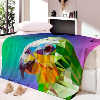 

Colorful DIY Print Parrot brid Blanket 3D print Sherpa Blanket on Bed Kids Girl Flower Home Textiles Dreamlike