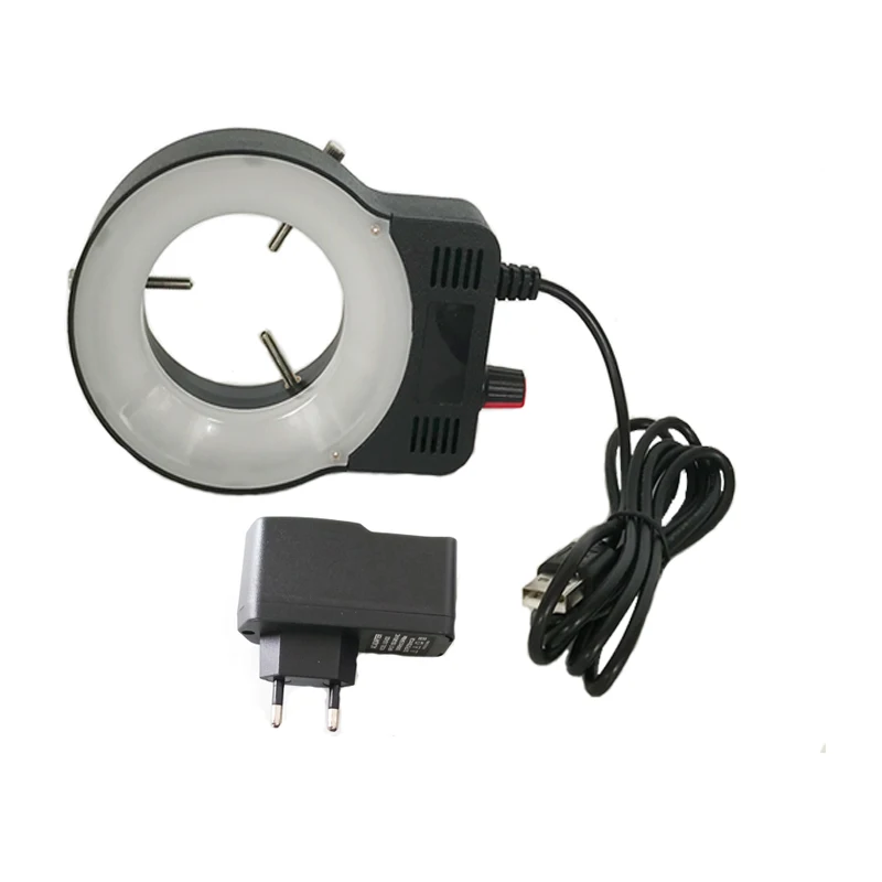 ЕС адаптер 48 шт. светодиодный SMD USB регулируемый кольцевой светильник осветитель лампа для промышленности видео микроскоп промышленная камера Лупа - Цвет: With EU adapter