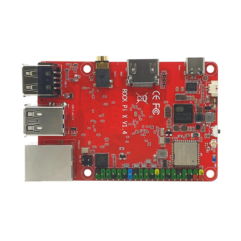 ROCK PI X Модель B 2 ГБ 16 ГБ/4 ГБ 32 ГБ/4 ГБ 64 ГБ/4 ГБ 128 ГБ с процессором Intel Atom x5-Z8350 Cherry Trail LPDDR3 64 бит четырехъядерный X86