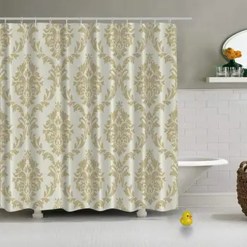 

Vector Seamless Damask Pattern Ornate Vintage Vector Modern Shower Curtain for Home Office,79''L x 72''W