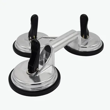 

Suction Cup Three Handle Glass Lifter Tile Suction Cup to Lift Large Glass Heavy Duty Aluminum Vacuum Plate Floor Gap Fixer