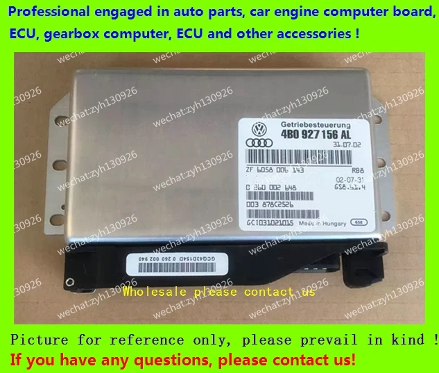  For Audi Car Transmission computer/01V Gearbox computer/4B0927156DP/4B0927156DR/4B0927156AL/4B09271