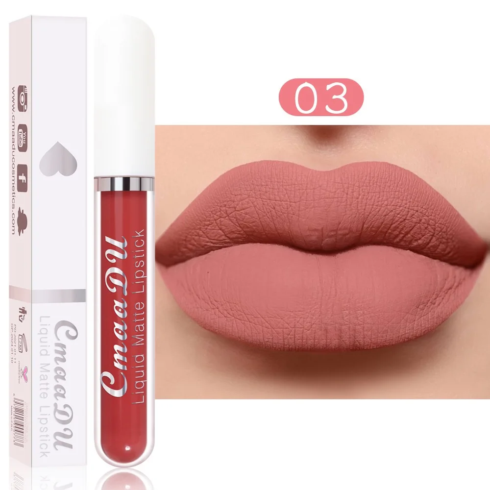 18 Colors Velvet Matte Lipstick Cosmetics Waterproof Nude Liquid Lipstick Long Lasting Matte Lip Tint Makeup Sexy Red Lip Gloss