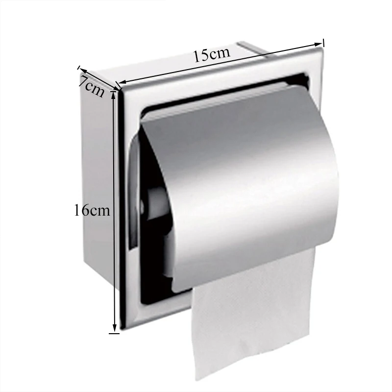 Wall Mounted Bathroom Hardware Paper Towel Holder Toilet Paper Holder Toilet Roll Holder Chrome Toilet Paper Holder Bath Towel Roll holders stainless Steel
