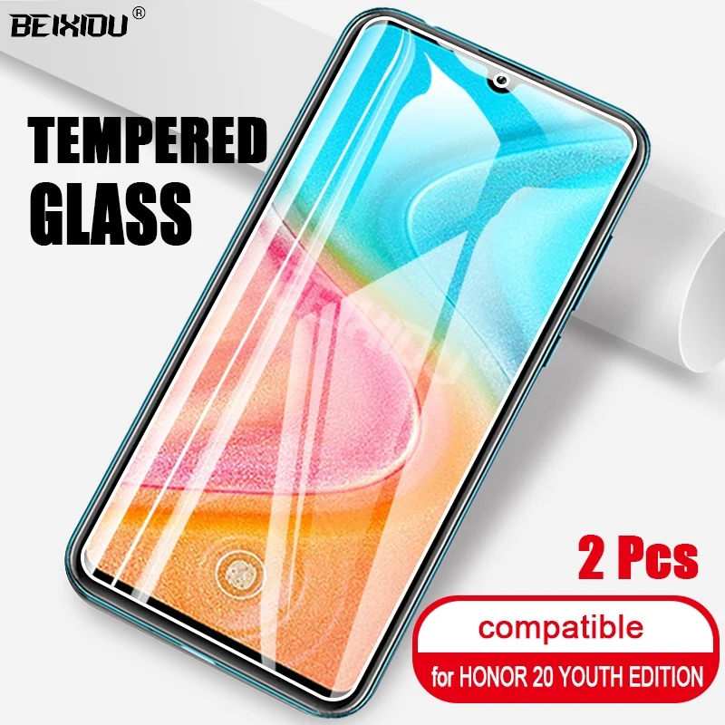 Закаленное стекло для Honor 20 Youth Edition 2 шт. защитная пленка экрана honor youth