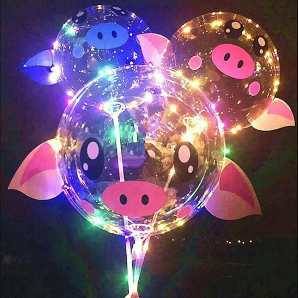 Мультфильм DIY светодиодный шар светящиеся баллоны с гелием детские игрушки вечерние свадебные украшения