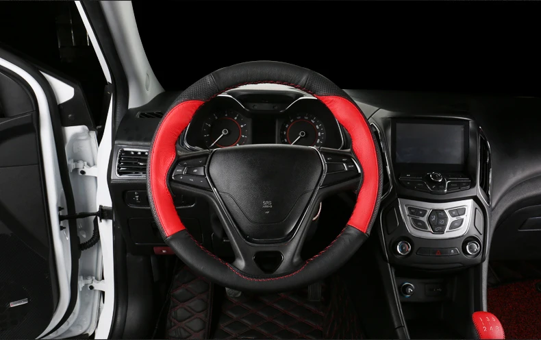 Для Chery ARRIZO5 ARRIZO 5 Крышка рулевого колеса Модифицированная ручная швейная крышка рулевого колеса отверстие ручки