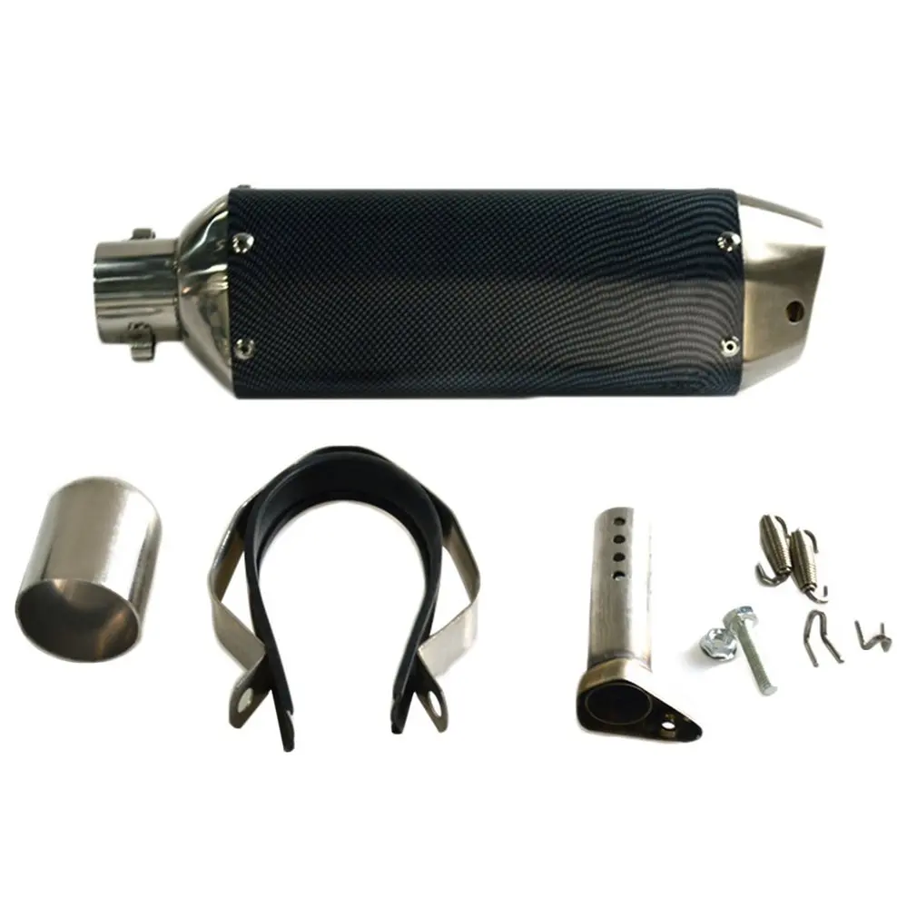 

Universal Motorcycle Carbon Fiber Painted Exhaust Pipe Scooter Exhaust Silencer Modified Small Hexagonal Vent Pipe NEW