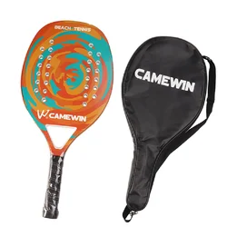 New Outdoor Men's and Women's Sports Carbon Fiber Beach Tennis Racket EVA Surface Professional Tennis Racket with Bag