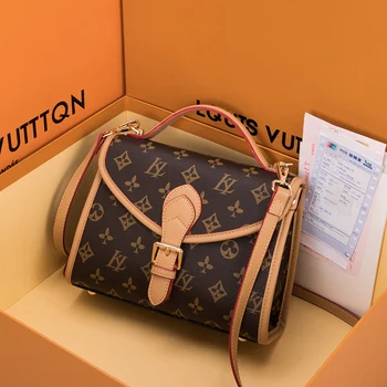 

2020 New Fashion Panelled Small Square Bags High Quality Cowhide Leather Shoulder Bags Famous Designer Women Purse and Handbags