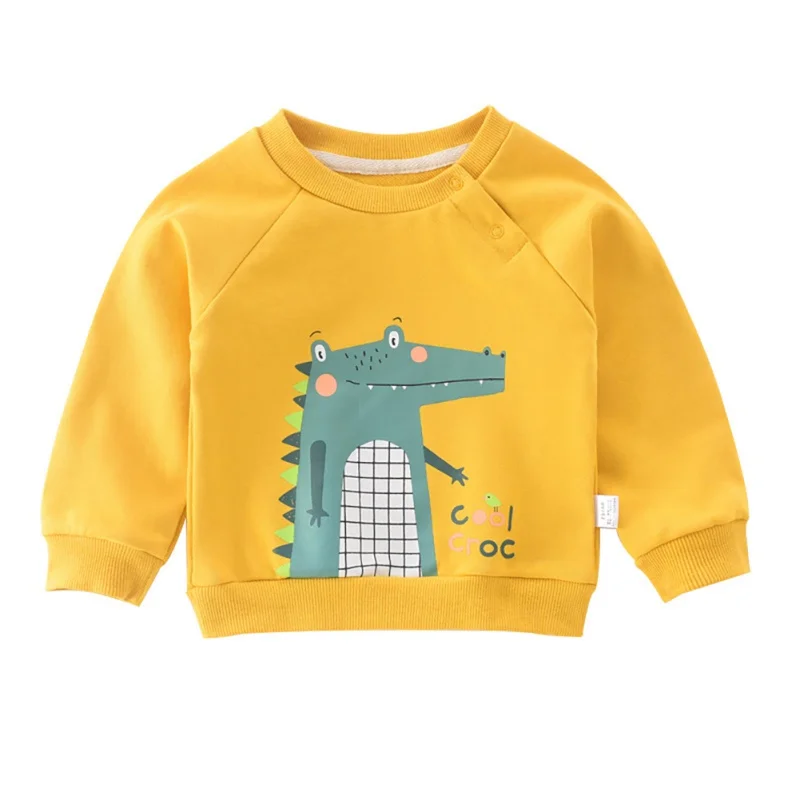 

Baby Clothes Dinosaur Long Sleeve Outerwear Autumn Casual Toddler Blouse Boy Cartoon Print Sweatshirts