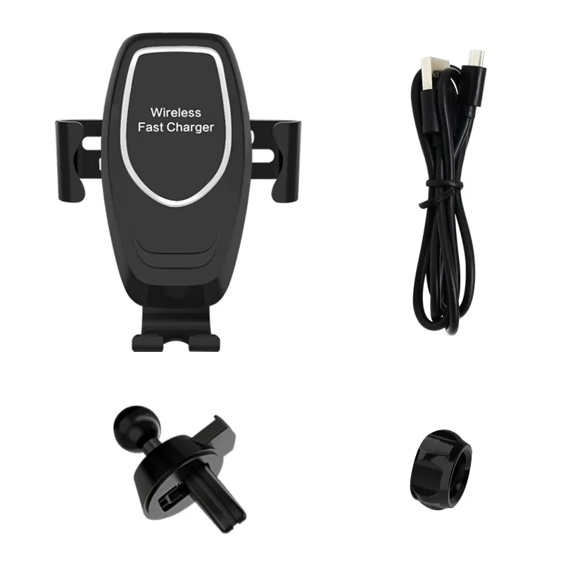 

Henzarne Fast Qi Wireless Car Charger Phone Holder Car Vent Mount Gravity Sensor Compatible with iphone and samsung