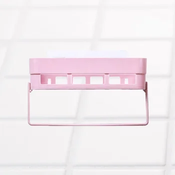 

1pc Storage Rack Hollow with Towel Bar Wall Mounted Storage Basket Storage Shelf Organizer for Home Bathroom