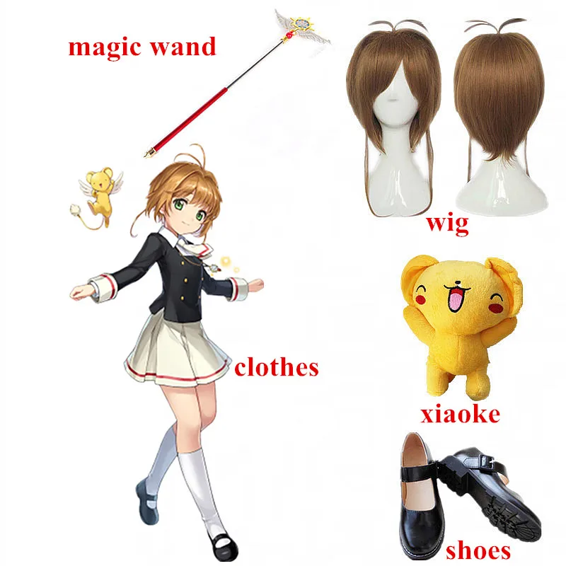 Аниме Косплей карта Captor Sakura Cos японская Униформа повседневная женская обувь Kinomoto