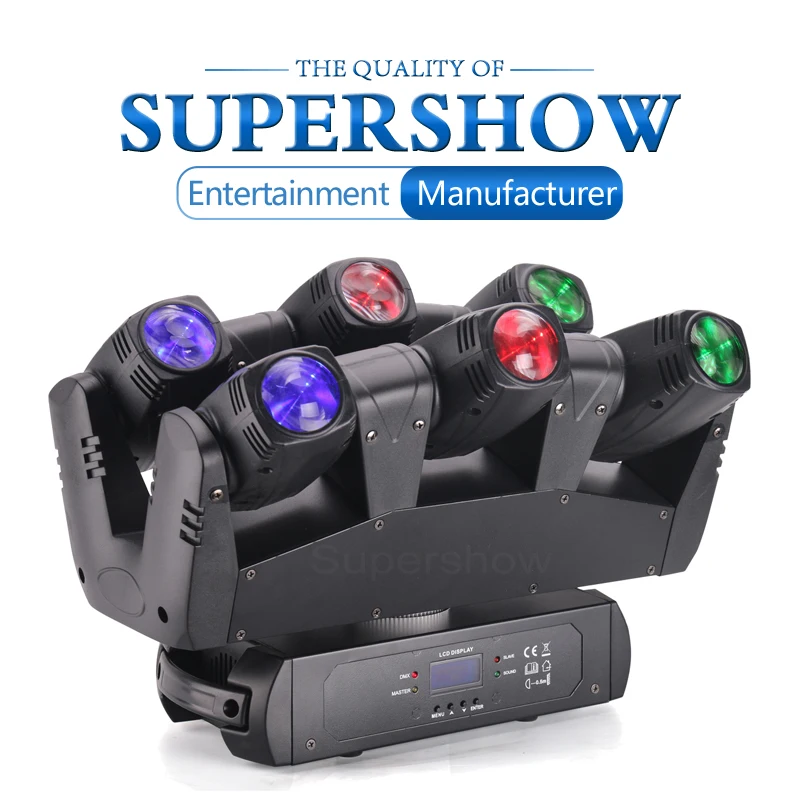 Шесть Голов Луч Moving головной светильник DMX RGBW 4IN1 светодиодный сушильная машина