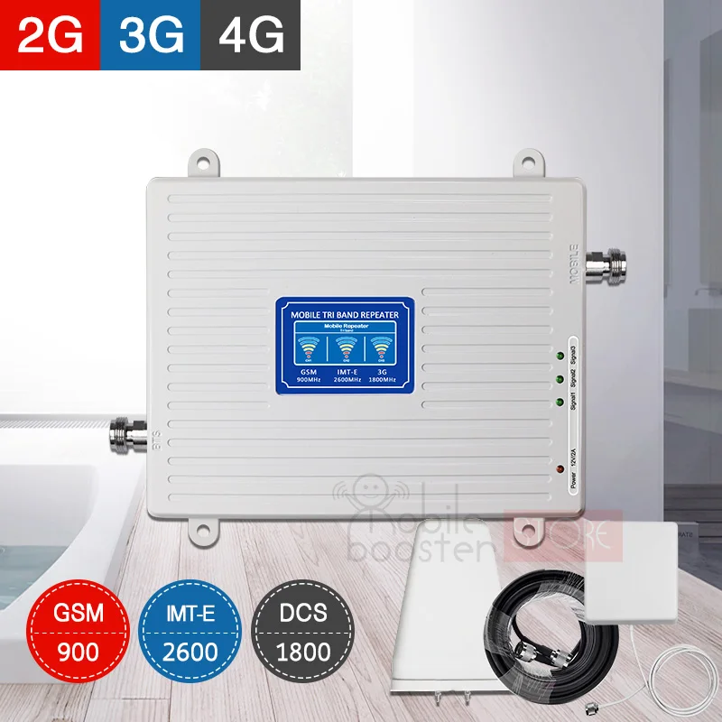 Усилитель сотового сигнала GSM 2G 4G LTE 900 1800 2600 ретранслятор МГц комплект усилителя