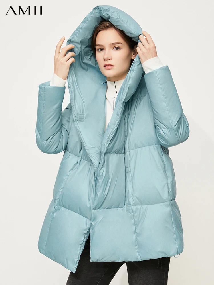 Anorak-Chaqueta larga de algodón con capucha para mujer, abrigo informal,  holgado, versátil, de color sólido, novedad de invierno - AliExpress