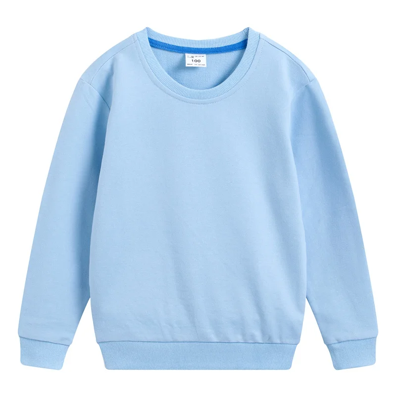 DE PEACH Autumn Cotton Children Loose Casual Sweatshirt Baby Boys Girls Pullover Shirts Teenager Kids Solid Color Bottoming Tops hoodies for a boy Hoodies & Sweatshirts