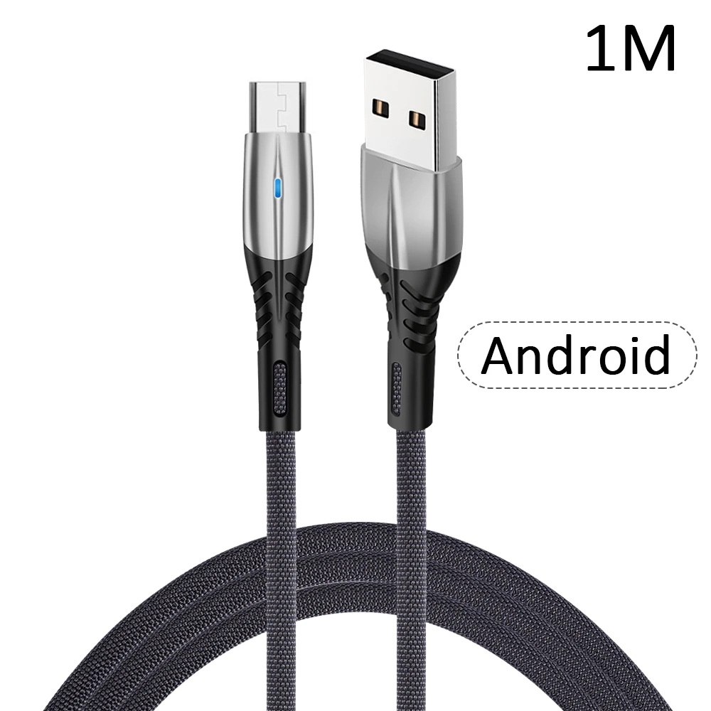 Сплав телефонный кабель type C USB Быстрый зарядный кабель USB для samsung Note10+ для iPhone 11 XS Max 6 7 8 Plus Зарядка данных Micro USB - Цвет: 05