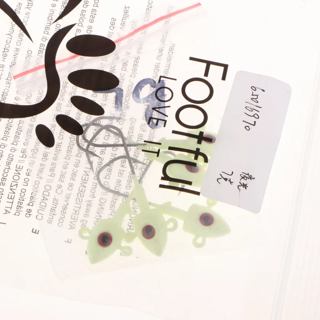 Luminous Super Sharp Fishing Hooks Jig Head Freshwater & Saltwater Fishing Baits Lures Flies Jigs Fishing Lures