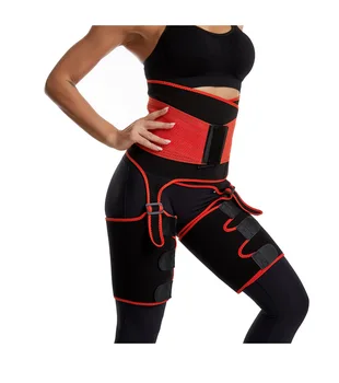 

2 in 1 Waist Trainer and Thigh Trimmer Double Compression Belt Leg Support Sweat Sauna Effect
