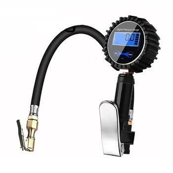 

Car Air Tire Inflator Bike Pressure Gauge 300 PSI Digital ABS+Metal Built-in Accessories
