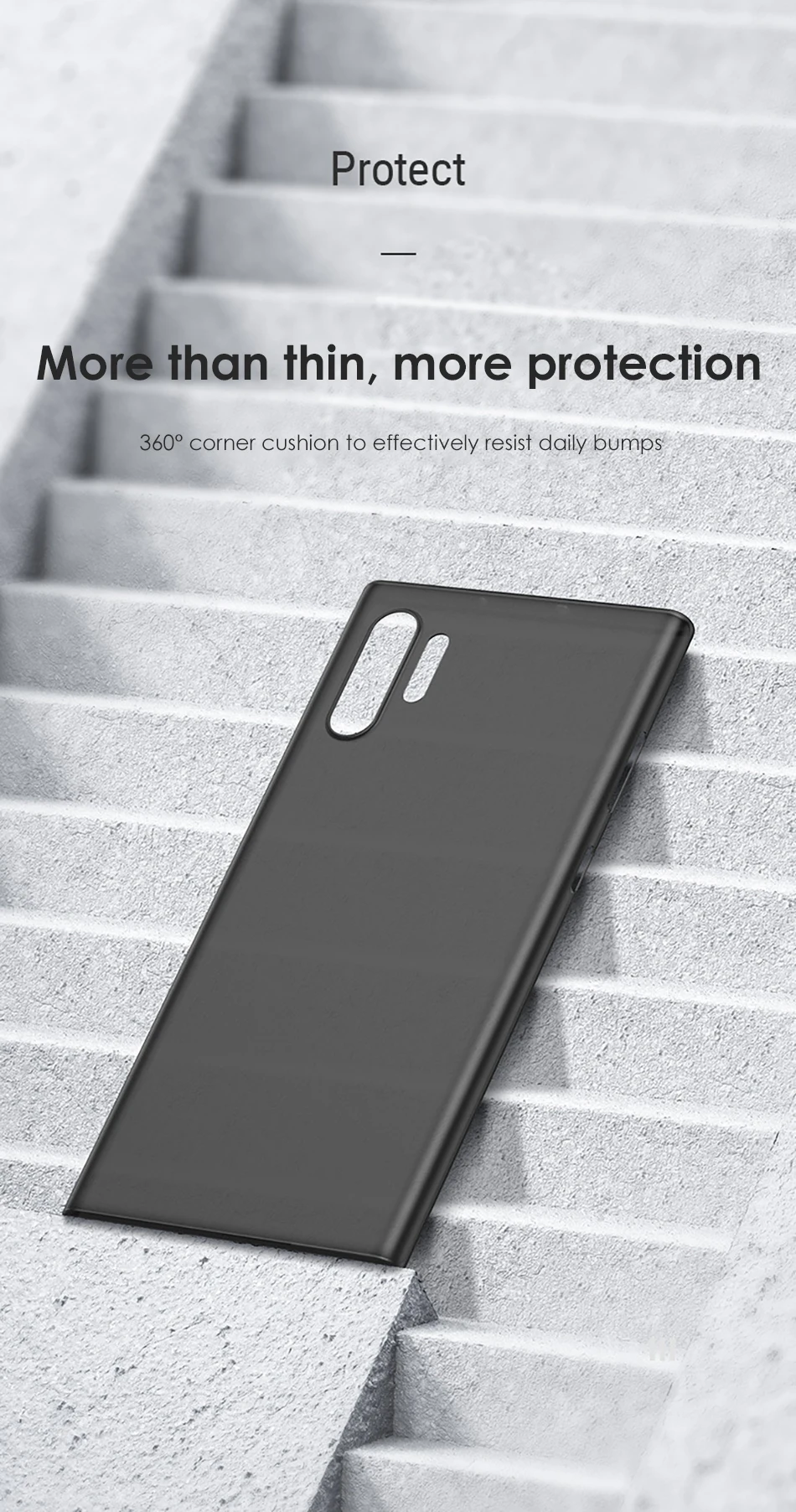 Benks Ultra-thin For iphone Phone Protective Case PP Shell For Samsung Note 10 Plus 10+ 360 Full Cover 0.4mm Glossy Fitted Case (7)