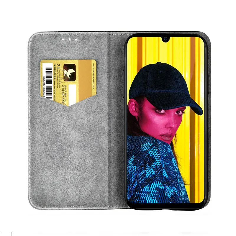 Винтажный кожаный флип-чехол для телефона huawei P Smart PSmart Plus P20 Lite P30 Pro Y5 Y6 Prime Nova 3i 4 отделения для карт