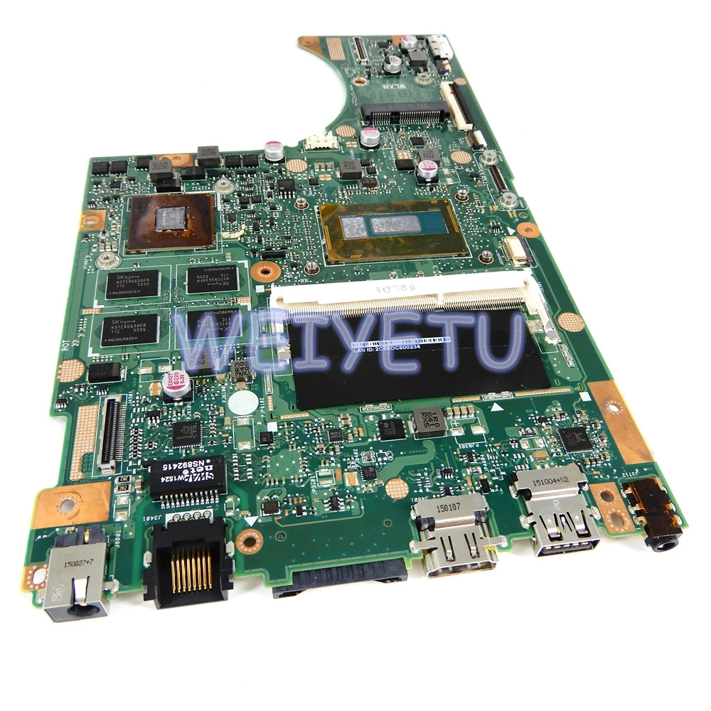 TP500LN I5-5200CPU LVDS материнская плата REV2.0 для ASUS TP500L TP500LN TP500LD материнская плата для ноутбука протестированная