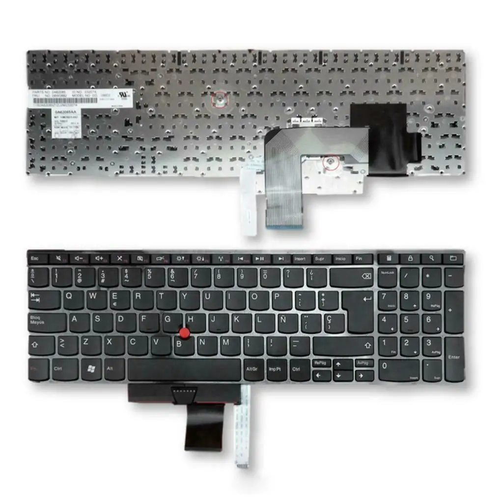Пластиковая черная испанская клавиатура для Thinkpad E520 E525 0A62068 04W0865 SP