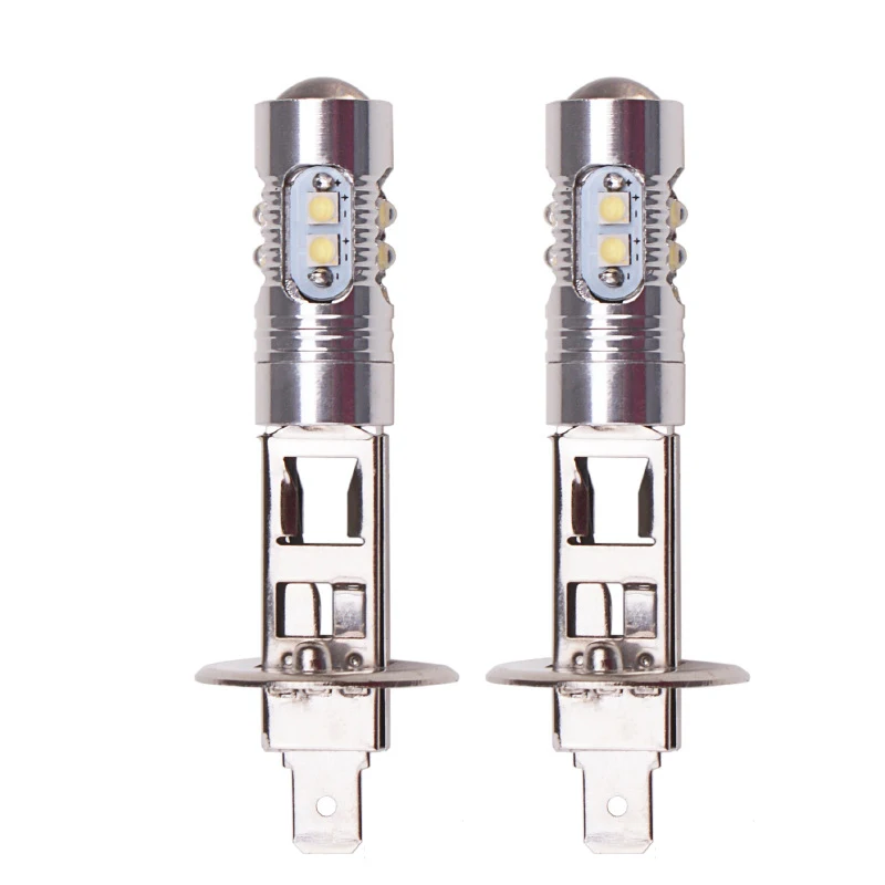 2PCS H1 LED 12V 10SMD 1800LM 8000K Ice Blue 6000K Super Bright Car Fog Lights Lamp Bulbs