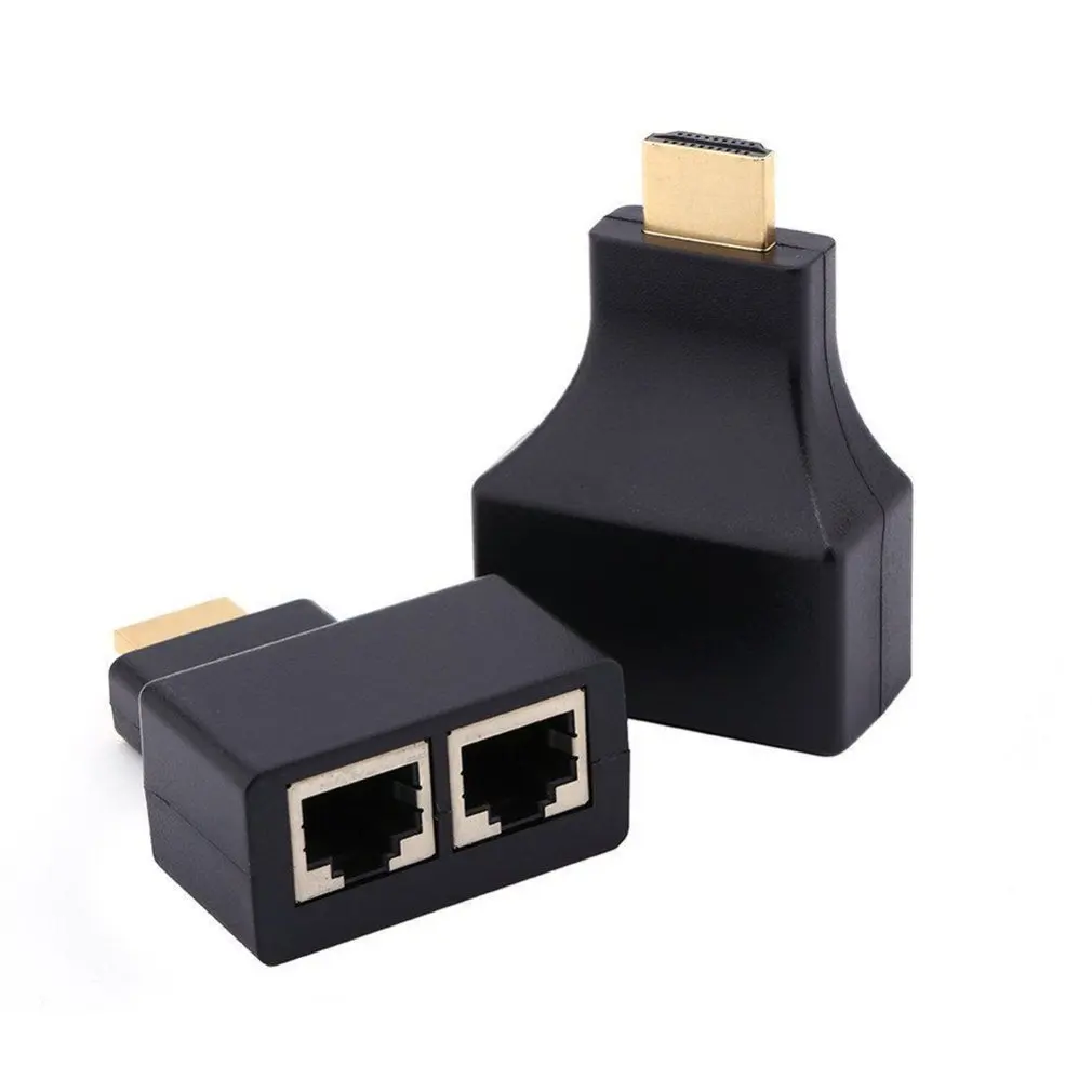 

HDMI Extender to Dual RJ45 Over Cat 5e/6 Network Ethernet 4K Adapter HD 1080P