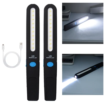 

2X 1X Portable 11LED Hunting Flashlight USB Rechargeable Work Light Magnet Inspection Lamp Fishing lanterna Camping Lantern