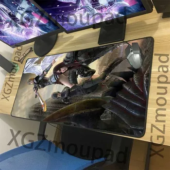 

XGZ Anime Trial Angel Custom Large Mouse Pad Black Exquisite Lock Edge Computer Table Mat Speed Rubber Non-slip 900x400/900x300