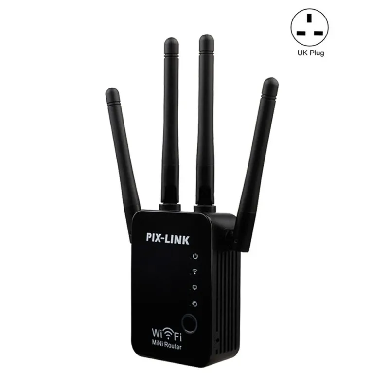 UK Wifi беспроводной ретранслятор маршрутизатор WLAN Усилитель сигнала 2,4G ISP WiFi расширитель диапазона PIX-Link 300 Мбит/с WISP/маршрутизатор/AP/ - Цвет: UK