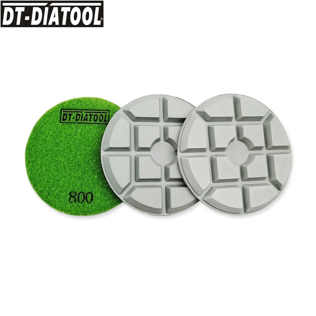 DT-DIATOOL 3pcs 100mm/4" Grit#800 Concrete Diamond Polishing Pads Repairing For concrete Floor Resin Bond Sanding Discs