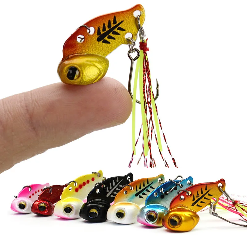 

2020 Weihe Luya Bait Mini Metal Vib 3g/6g Fake Bait Bionic Bait Submerged Sequin Vibrating Horse Mouth White Strip Bait