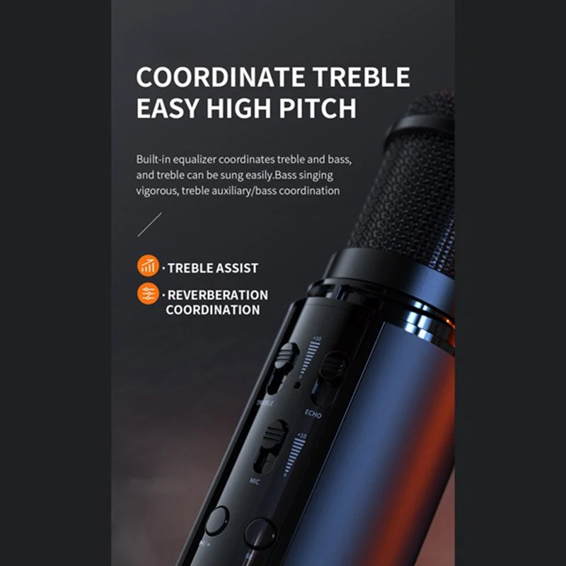 Беспроводной Bluetooth микрофон волшебный звук для прямого эфира пение встроенный