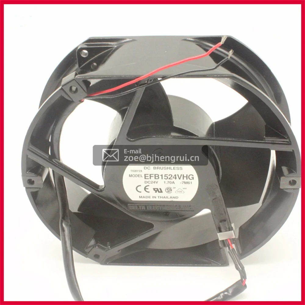 Delta EFB1524VHG 17050 24VDC 0.97A 23 28 W 4300RPM 325CFM 63dBA 2 провода инвертор и круглый осевой вентилятор