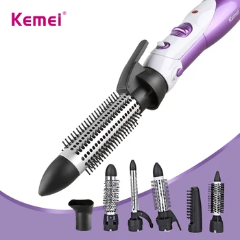 

Kemei Multifunctional 7In1 Hair Dryer Portable Blow Dryer Professional Hairdryer Hair Style Tools Air Collecting&scattering 45D