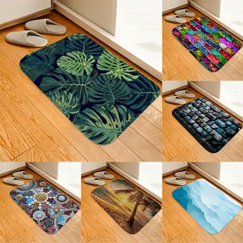 

Thicking Flannel Home Bathroom Mat Rug Moss Stone Pavement Print Memory Foam Bath Rugs And Doormats Non Slip Doormat .
